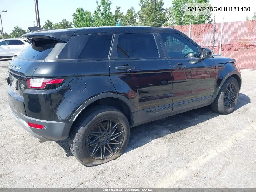 2017 Land Rover Range Rover Evoque Se/Se Premium VIN: SALVP2BGXHH181430 Lot: 42564938