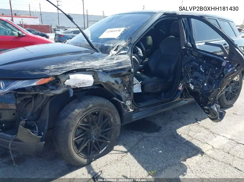 2017 Land Rover Range Rover Evoque Se/Se Premium VIN: SALVP2BGXHH181430 Lot: 42564938