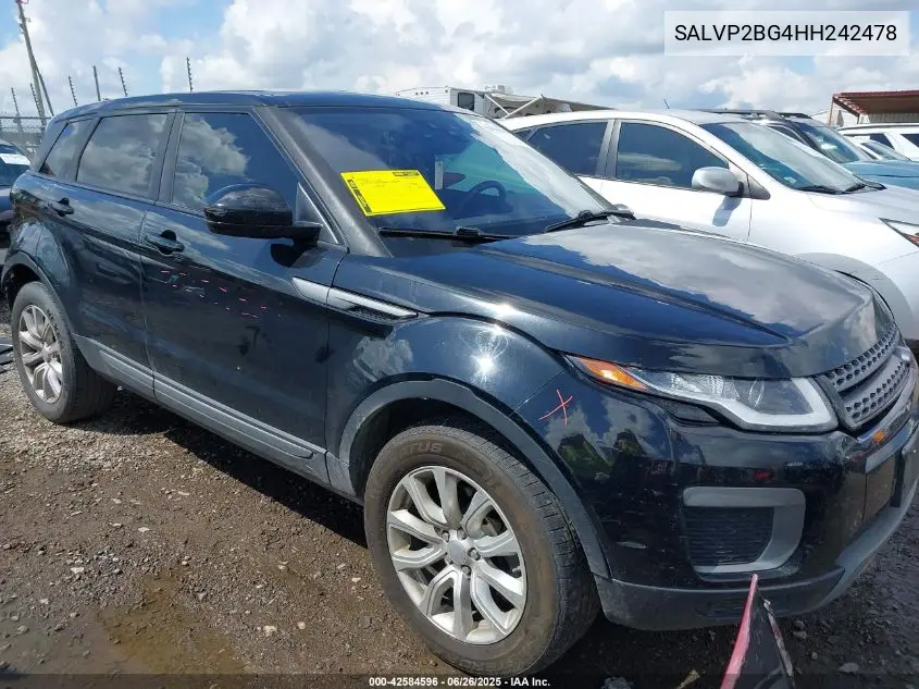 2017 Land Rover Range Rover Evoque Se/Se Premium VIN: SALVP2BG4HH242478 Lot: 42584596
