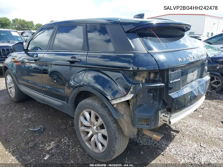 2017 Land Rover Range Rover Evoque Se/Se Premium VIN: SALVP2BG4HH242478 Lot: 42584596