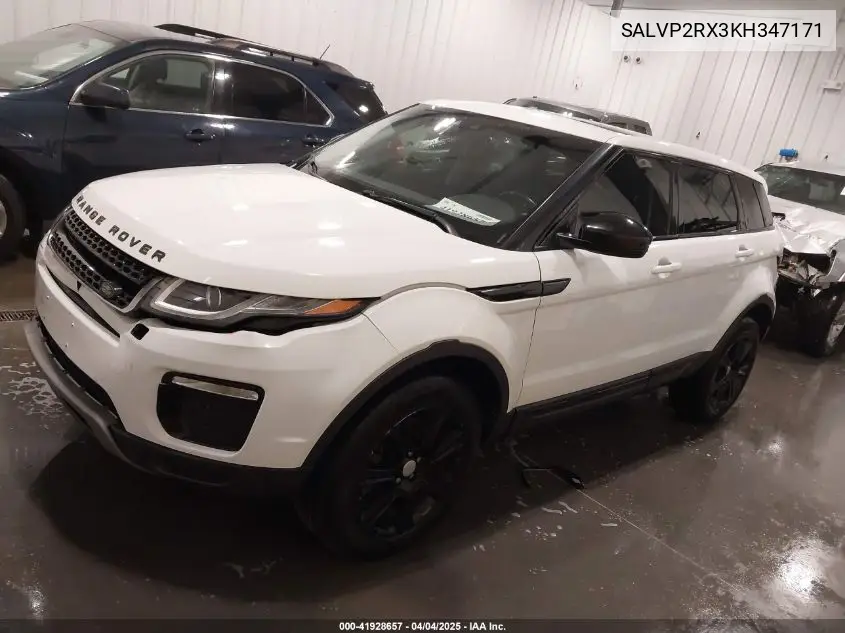 2019 Land Rover Range Rover Evoque Se/Se Premium VIN: SALVP2RX3KH347171 Lot: 41928657