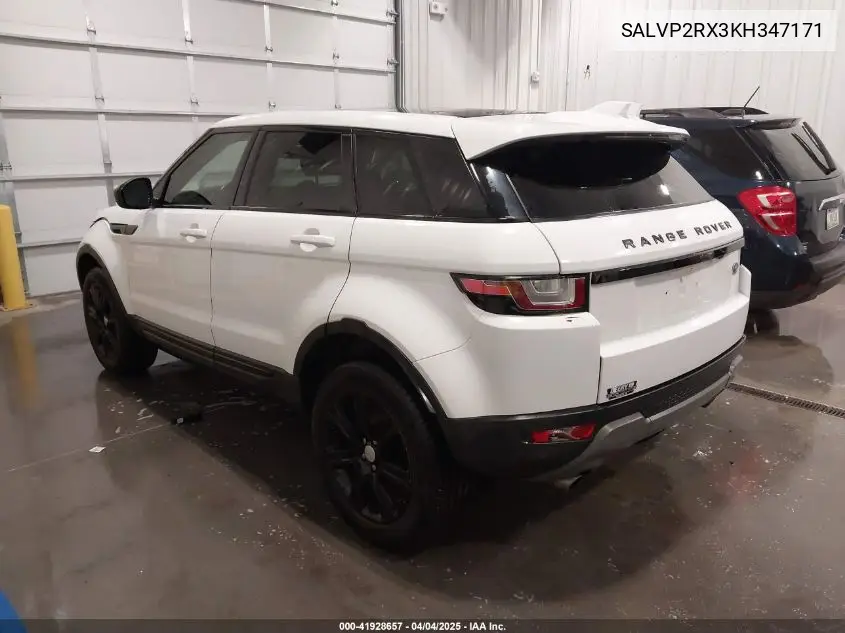 2019 Land Rover Range Rover Evoque Se/Se Premium VIN: SALVP2RX3KH347171 Lot: 41928657
