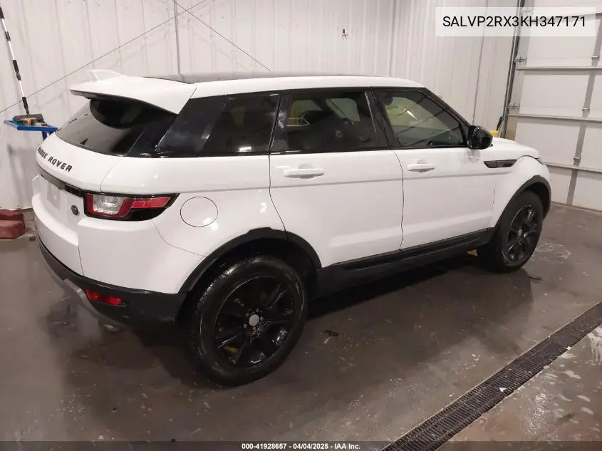 2019 Land Rover Range Rover Evoque Se/Se Premium VIN: SALVP2RX3KH347171 Lot: 41928657