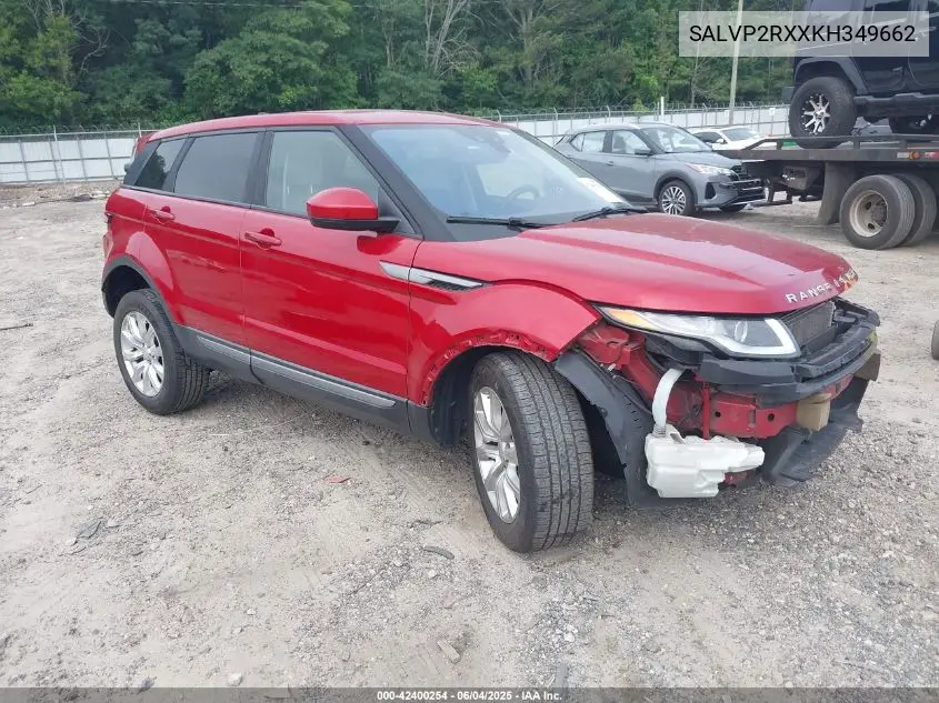 2019 Land Rover Range Rover Evoque Se/Se Premium VIN: SALVP2RXXKH349662 Lot: 42400254