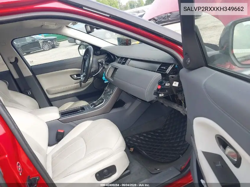 2019 Land Rover Range Rover Evoque Se/Se Premium VIN: SALVP2RXXKH349662 Lot: 42400254