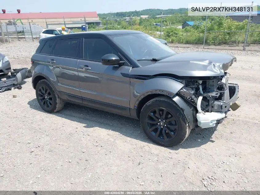 2019 Land Rover Range Rover Evoque Se/Se Premium VIN: SALVP2RX7KH348131 Lot: 42404298