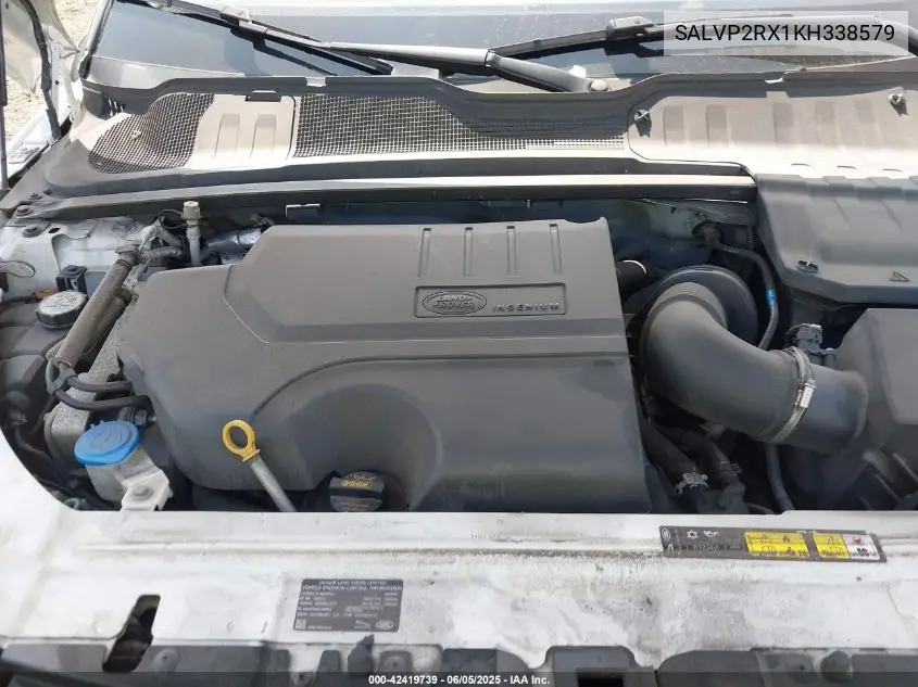 2019 Land Rover Range Rover Evoque Se/Se Premium VIN: SALVP2RX1KH338579 Lot: 42419739