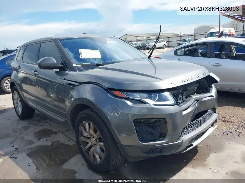 2019 Land Rover Range Rover Evoque Se/Se Premium VIN: SALVP2RX8KH328003 Lot: 42547100
