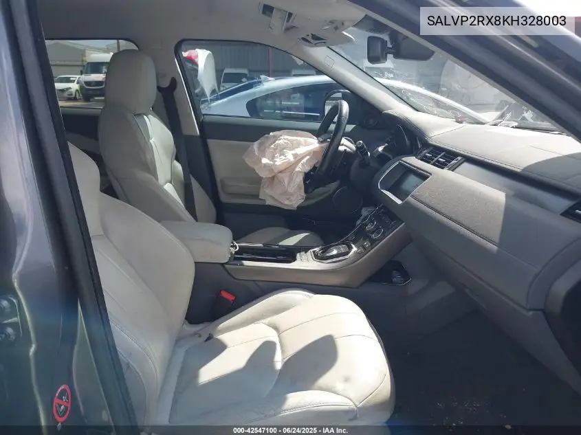 2019 Land Rover Range Rover Evoque Se/Se Premium VIN: SALVP2RX8KH328003 Lot: 42547100