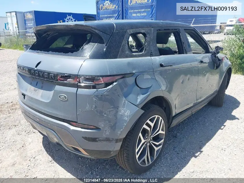 2020 Land Rover Range Rover Evoque First Edition VIN: SALZL2FX7LH009193 Lot: 12314847