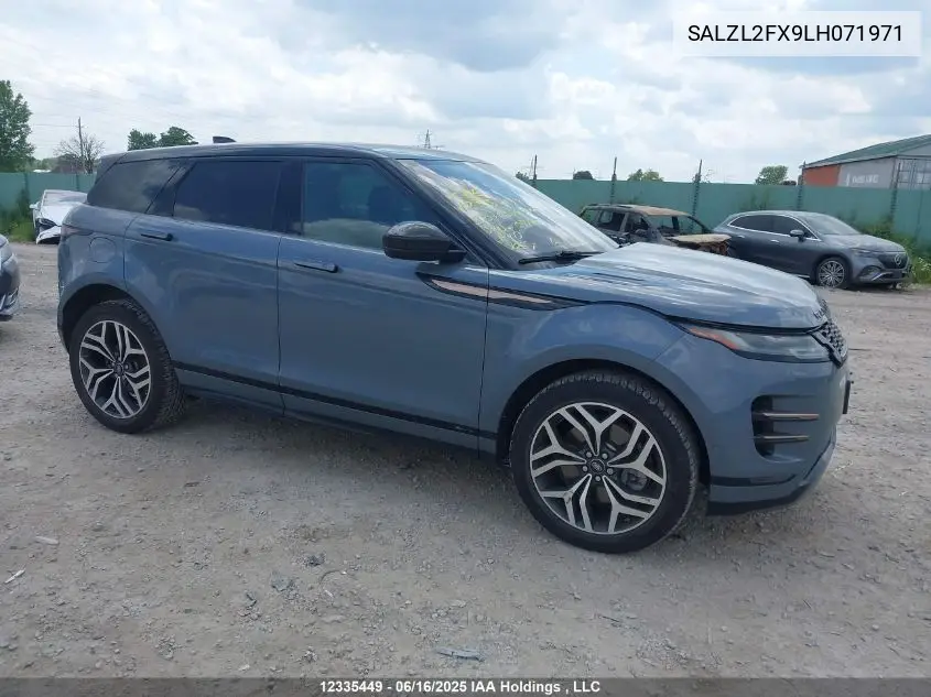 2020 Land Rover Range Rover Evoque First Edition VIN: SALZL2FX9LH071971 Lot: 12335449