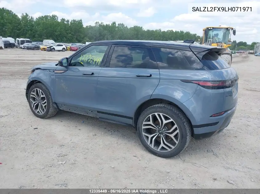 2020 Land Rover Range Rover Evoque First Edition VIN: SALZL2FX9LH071971 Lot: 12335449