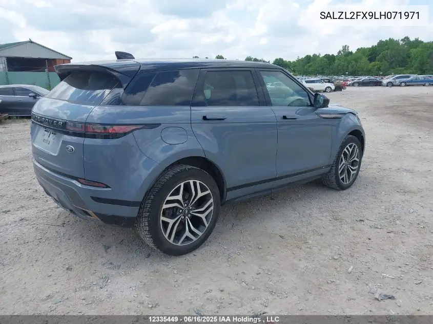 2020 Land Rover Range Rover Evoque First Edition VIN: SALZL2FX9LH071971 Lot: 12335449