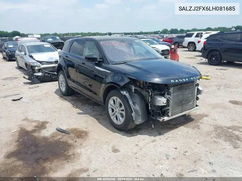 2020 Land Rover Range Rover Evoque S VIN: SALZJ2FX6LH081685 Lot: 42382340