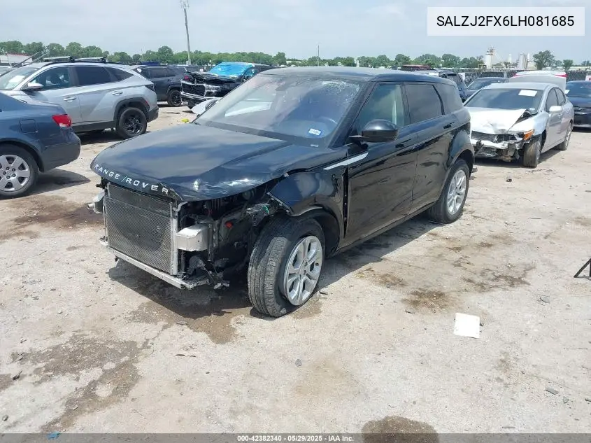 2020 Land Rover Range Rover Evoque S VIN: SALZJ2FX6LH081685 Lot: 42382340