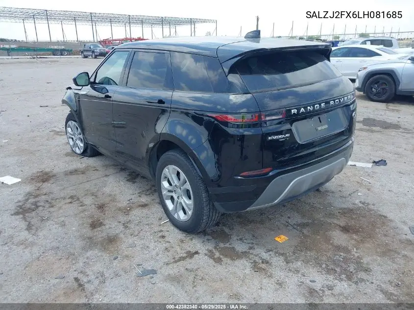 2020 Land Rover Range Rover Evoque S VIN: SALZJ2FX6LH081685 Lot: 42382340