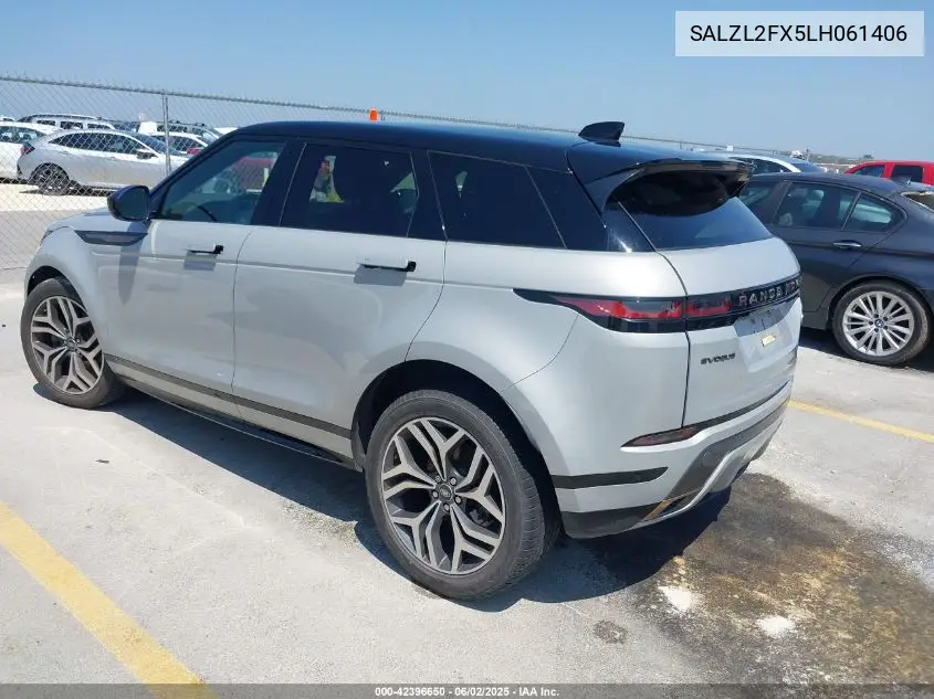 2020 Land Rover Range Rover Evoque First Edition VIN: SALZL2FX5LH061406 Lot: 42396650