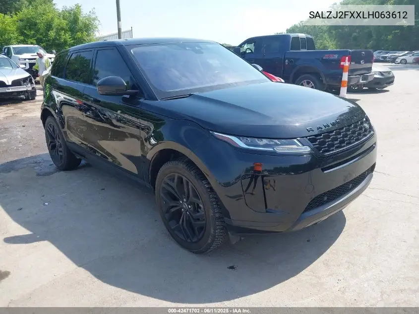 2020 Land Rover Range Rover Evoque S VIN: SALZJ2FXXLH063612 Lot: 42471702