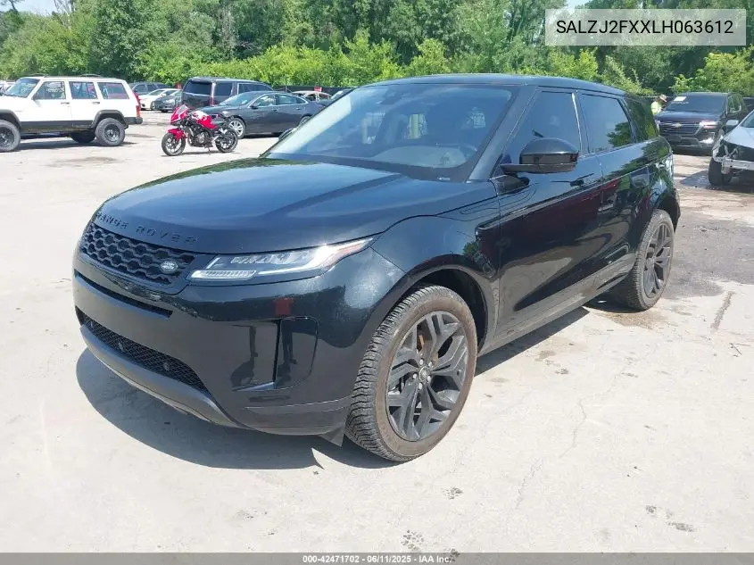 2020 Land Rover Range Rover Evoque S VIN: SALZJ2FXXLH063612 Lot: 42471702