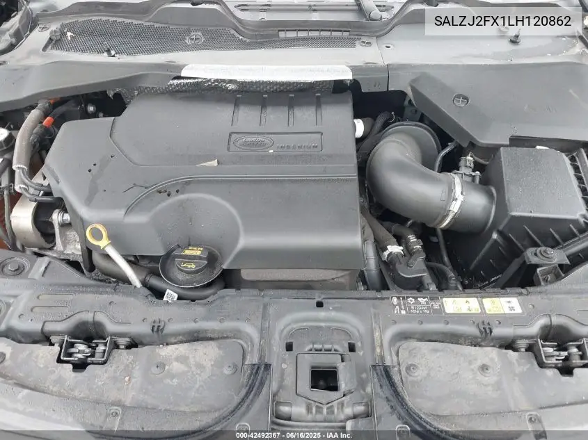 2020 Land Rover Range Rover Evoque S VIN: SALZJ2FX1LH120862 Lot: 42492367