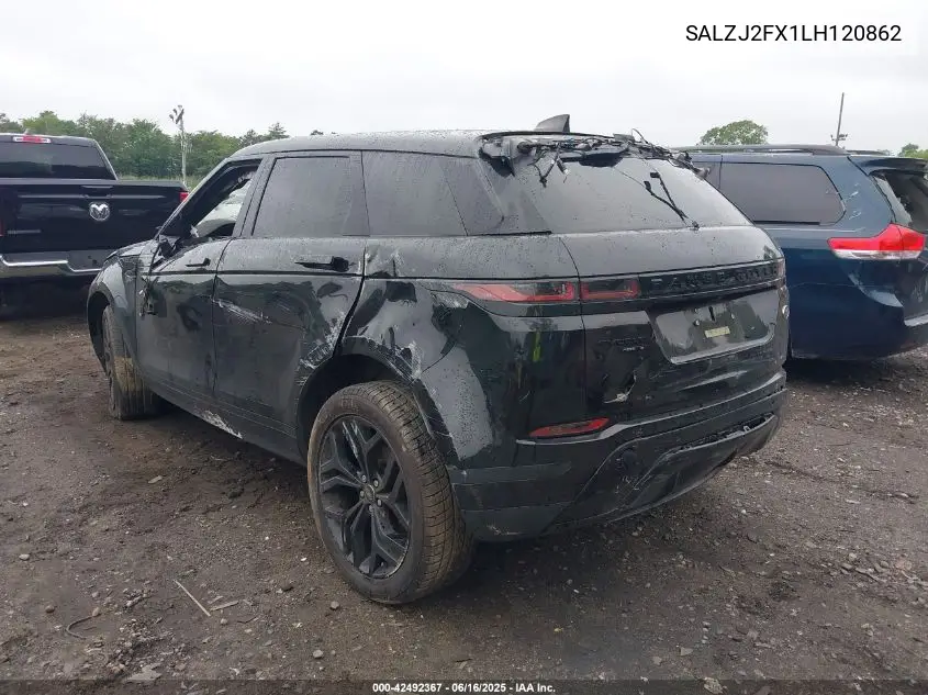 2020 Land Rover Range Rover Evoque S VIN: SALZJ2FX1LH120862 Lot: 42492367