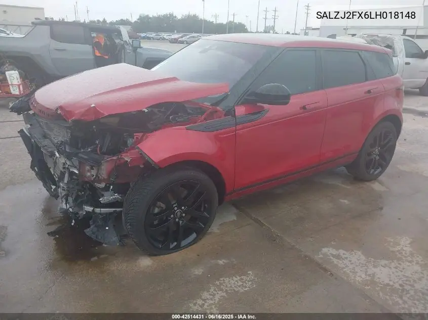 2020 Land Rover Range Rover Evoque S VIN: SALZJ2FX6LH018148 Lot: 42514431