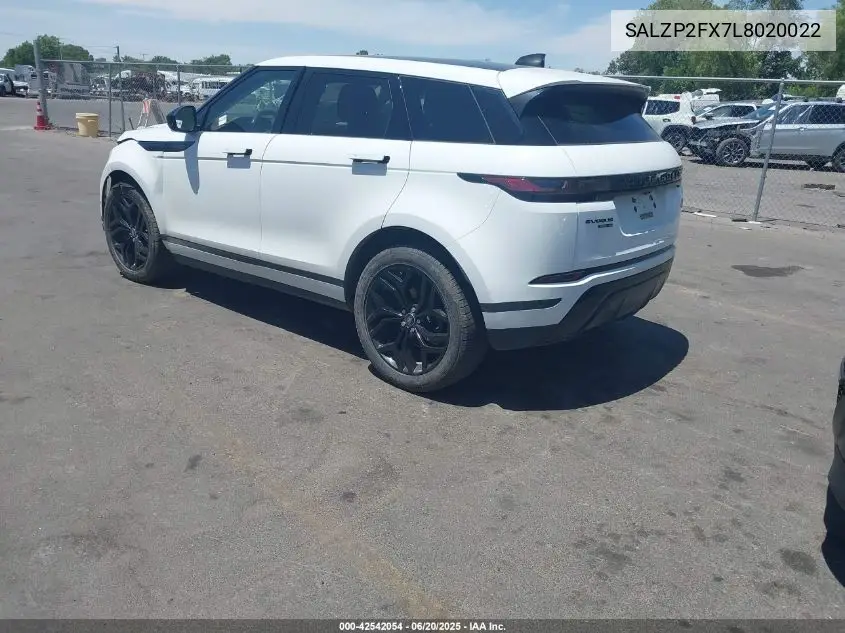 2020 Land Rover Range Rover Evoque Se VIN: SALZP2FX7L8020022 Lot: 42542054