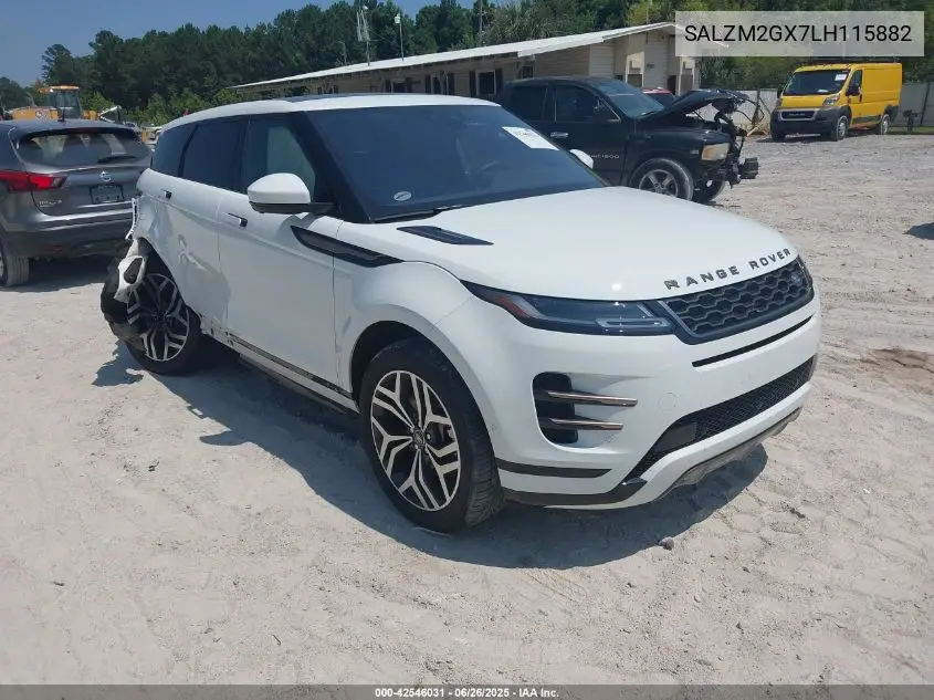 2020 Land Rover Range Rover Evoque R-Dynamic Hse VIN: SALZM2GX7LH115882 Lot: 42546031