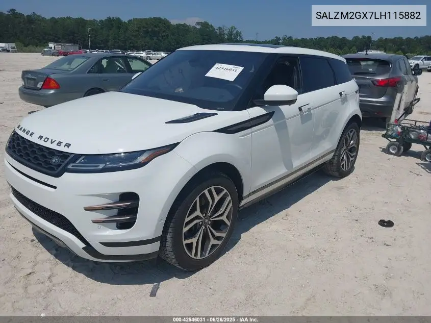 2020 Land Rover Range Rover Evoque R-Dynamic Hse VIN: SALZM2GX7LH115882 Lot: 42546031