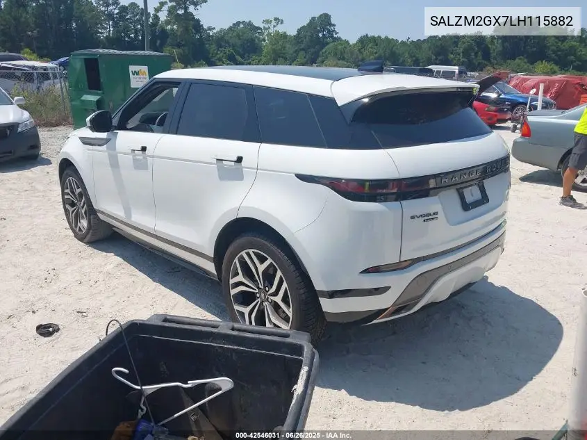 2020 Land Rover Range Rover Evoque R-Dynamic Hse VIN: SALZM2GX7LH115882 Lot: 42546031
