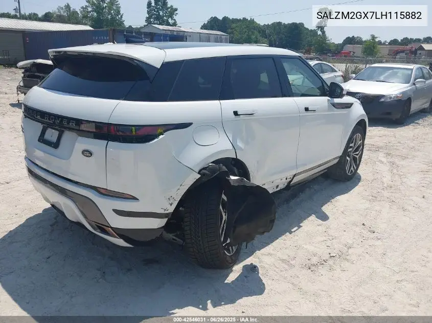 2020 Land Rover Range Rover Evoque R-Dynamic Hse VIN: SALZM2GX7LH115882 Lot: 42546031