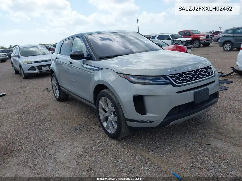 2020 Land Rover Range Rover Evoque S VIN: SALZJ2FXXLH024521 Lot: 42552040