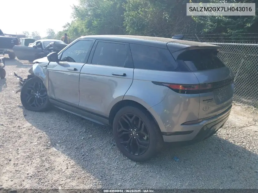 2020 Land Rover Range Rover Evoque R-Dynamic Hse VIN: SALZM2GX7LH043016 Lot: 42580854