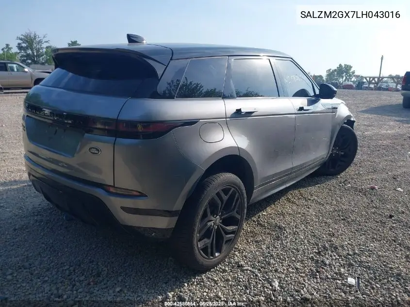 2020 Land Rover Range Rover Evoque R-Dynamic Hse VIN: SALZM2GX7LH043016 Lot: 42580854