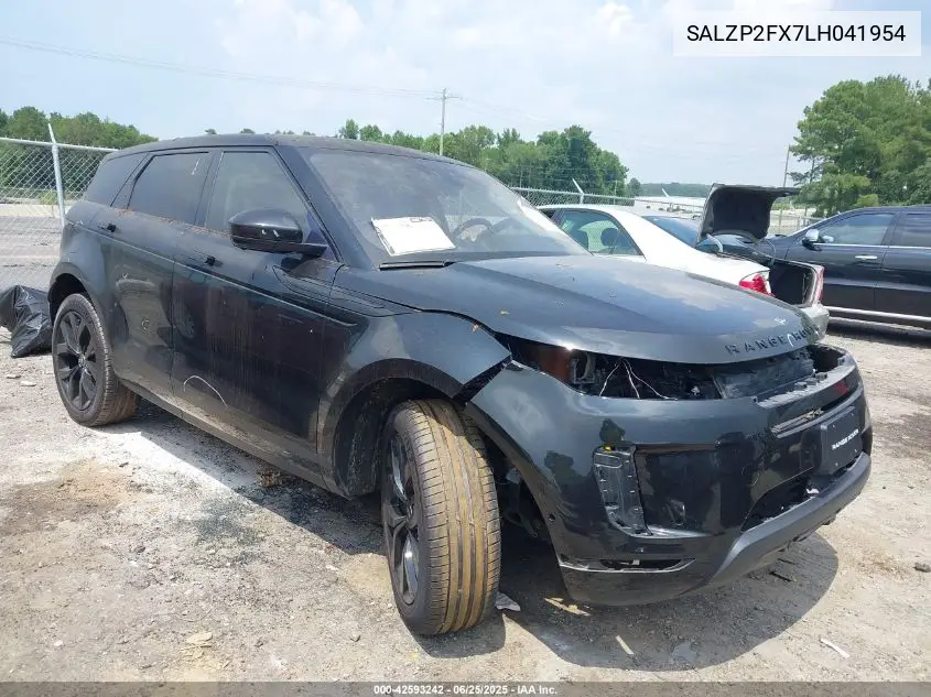 2020 Land Rover Range Rover Evoque Se VIN: SALZP2FX7LH041954 Lot: 42593242