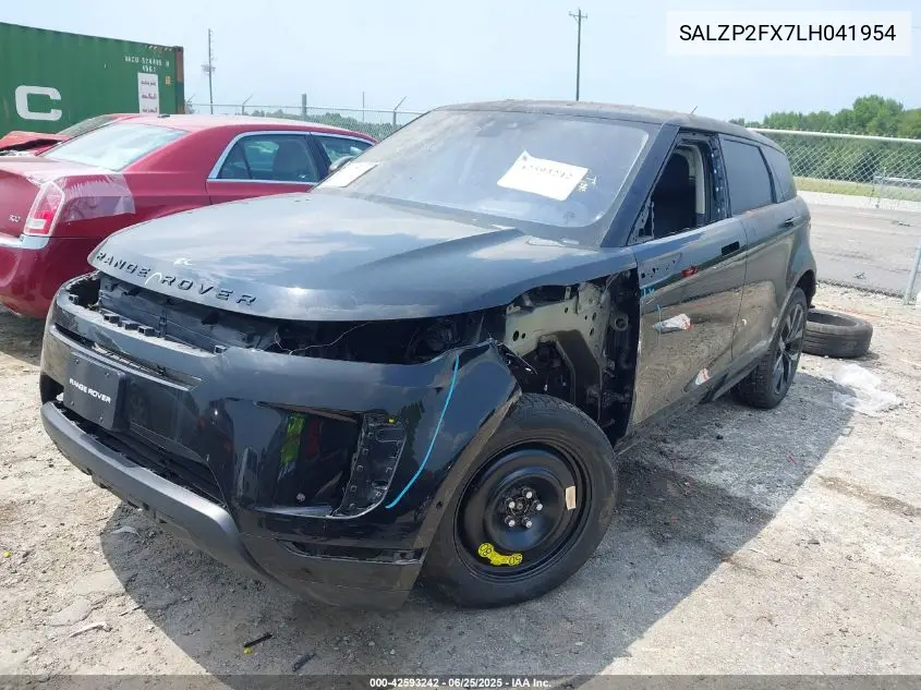 2020 Land Rover Range Rover Evoque Se VIN: SALZP2FX7LH041954 Lot: 42593242