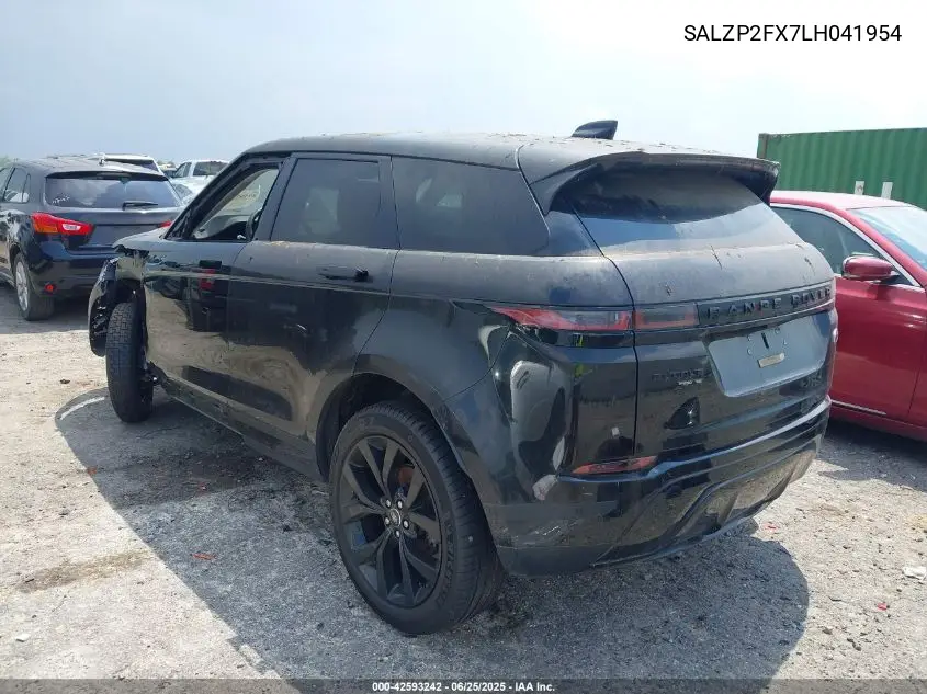 2020 Land Rover Range Rover Evoque Se VIN: SALZP2FX7LH041954 Lot: 42593242