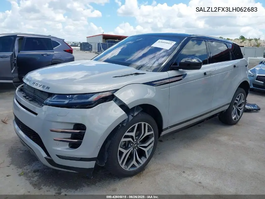 2020 Land Rover Range Rover Evoque First Edition VIN: SALZL2FX3LH062683 Lot: 42605015