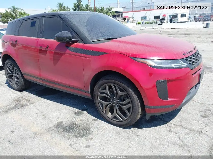 2020 Land Rover Range Rover Evoque Se VIN: SALZP2FXXLH022122 Lot: 42620997