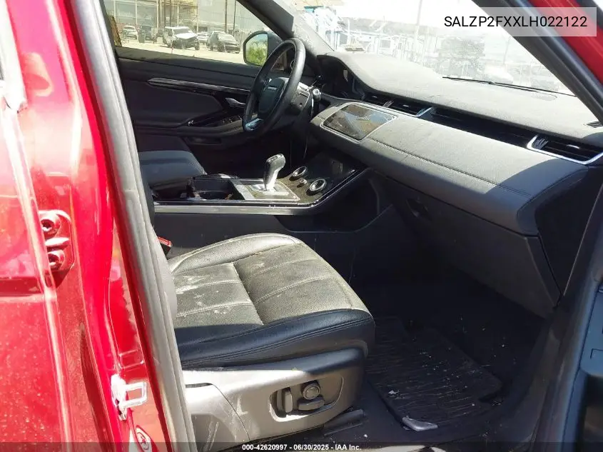 2020 Land Rover Range Rover Evoque Se VIN: SALZP2FXXLH022122 Lot: 42620997