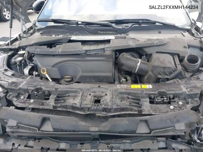 2021 Land Rover Range Rover Evoque R-Dynamic Se VIN: SALZL2FXXMH144234 Lot: 42474078