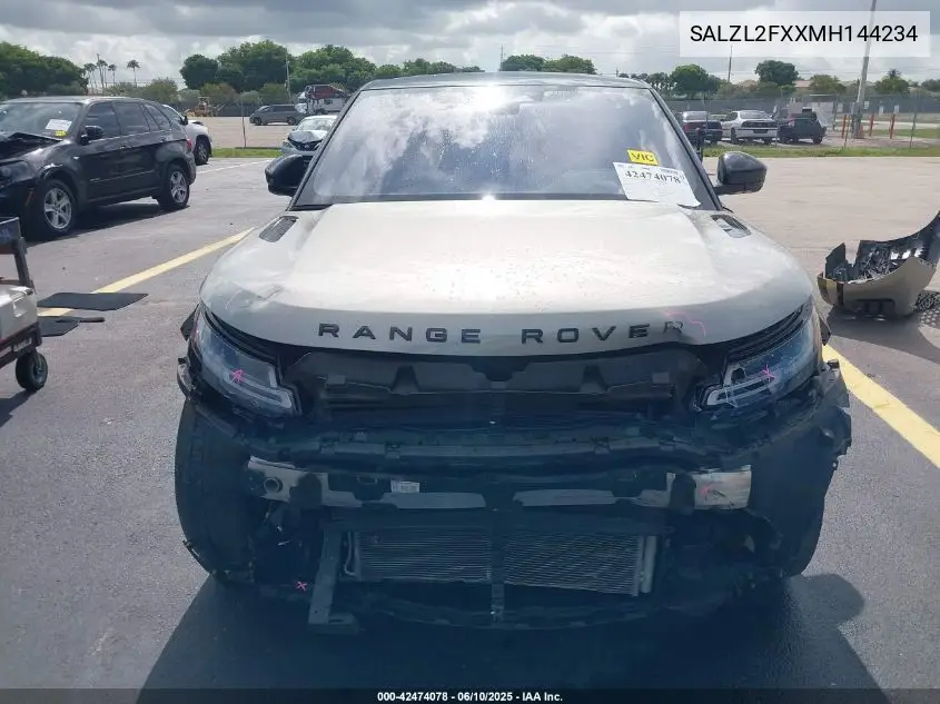 2021 Land Rover Range Rover Evoque R-Dynamic Se VIN: SALZL2FXXMH144234 Lot: 42474078