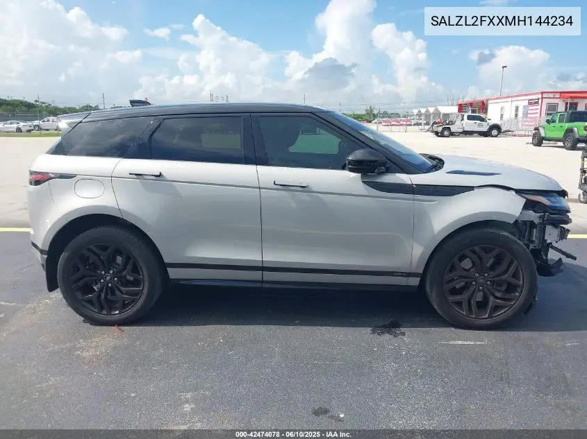 2021 Land Rover Range Rover Evoque R-Dynamic Se VIN: SALZL2FXXMH144234 Lot: 42474078