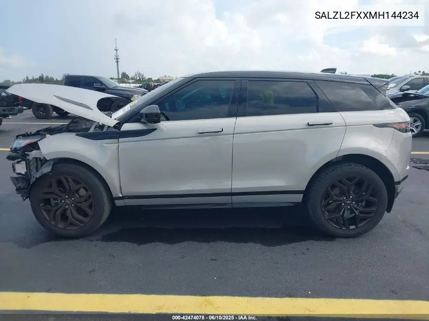 2021 Land Rover Range Rover Evoque R-Dynamic Se VIN: SALZL2FXXMH144234 Lot: 42474078