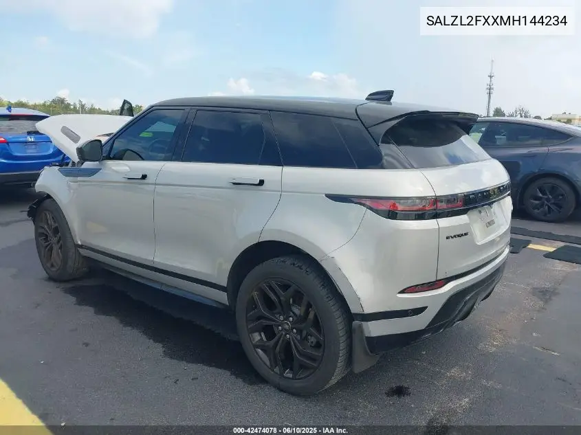 2021 Land Rover Range Rover Evoque R-Dynamic Se VIN: SALZL2FXXMH144234 Lot: 42474078