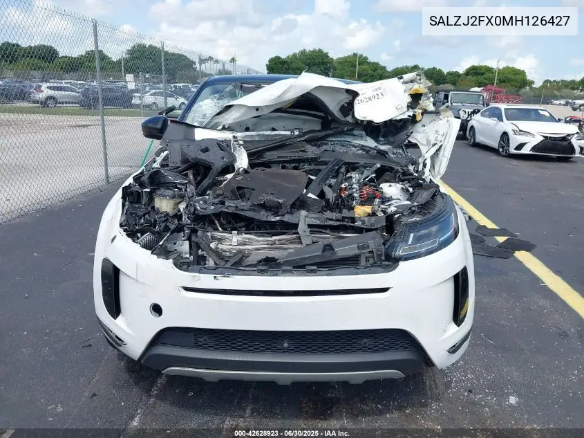 SALZJ2FX0MH126427 2021 Land Rover Range Rover Evoque S