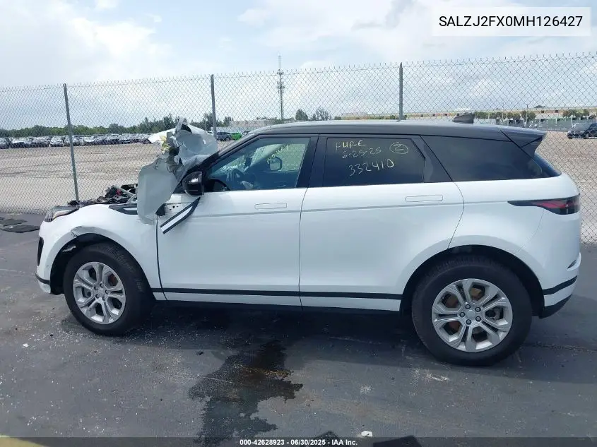 SALZJ2FX0MH126427 2021 Land Rover Range Rover Evoque S