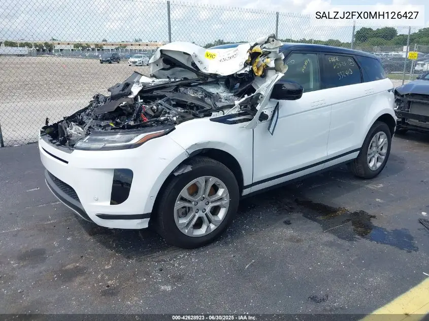 SALZJ2FX0MH126427 2021 Land Rover Range Rover Evoque S