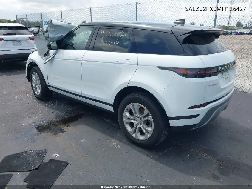 SALZJ2FX0MH126427 2021 Land Rover Range Rover Evoque S