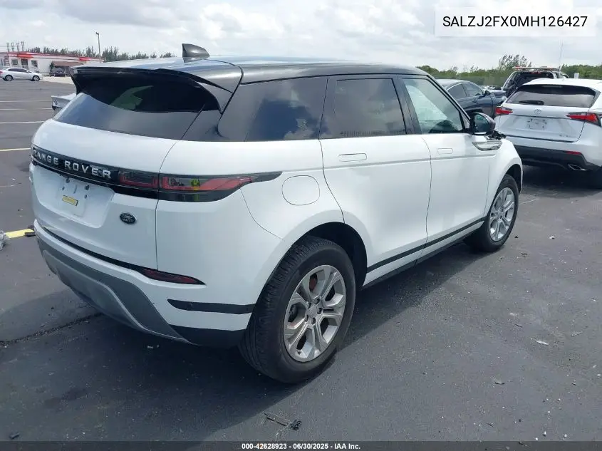 SALZJ2FX0MH126427 2021 Land Rover Range Rover Evoque S